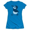 Kung Fu Panda 3 Juniors Shirt Fighting Stance Turquoise T-Shirt
