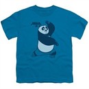 Kung Fu Panda 3 Kids Shirt Fighting Stance Turquoise T-Shirt