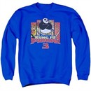 Kung Fu Panda 3 Sweatshirt Kung Furry Adult Royal Blue Sweat Shirt
