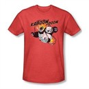 Kung Fu Panda Shirt Kaboom Of Doom Adult Heather Red Tee T-Shirt