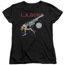 L.A. Guns Womens Shirt Cocked And Loaded Black T-Shirt