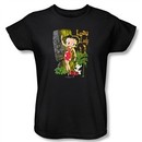 Betty Boop Ladies T-shirt Luau Lady Black Tee Shirt