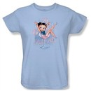 Betty Boop Ladies T-shirt Pink Champagne Light Blue Tee Shirt