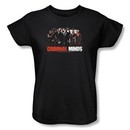 Criminal Minds Ladies T-shirt The Brain Trust TV Show Black Tee Shirt