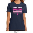 Ladies Breast Cancer Awareness Shirt Motor Boating Organic Tee T-Shirt