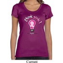 Ladies Breast Cancer Awareness Shirt Think Pink Scoop Neck Tee T-Shirt