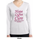 Ladies Breast Cancer Hope Love Cure Dry Wicking Long Sleeve