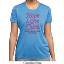 Ladies Breast Cancer Tee Hope Love Cure Dry Wicking T-shirt