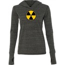 Ladies Fallout Shirt Radiation Symbol Tri Blend Hoodie Tee T-Shirt