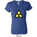 Ladies Fallout Shirt Radioactive Triangle V-neck Tee T-Shirt