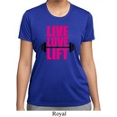 Ladies Fitness Shirt Live Love Lift Moisture Wicking Tee T-Shirt