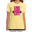 Ladies Fitness Shirt Live Love Lift Organic Tee T-Shirt
