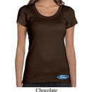 Ladies Ford Shirt Ford Oval Bottom Print Scoop Neck Tee T-Shirt