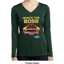 Ladies Ford Shirt Mustang Who's The Boss Dry Wicking Long Sleeve Shirt
