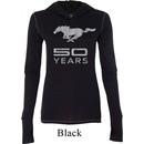 Ladies Ford Shirt The Mustang 50 Years Tri Blend Hoodie Tee T-Shirt