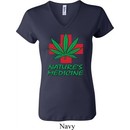Ladies Funny Shirt Natures Medicine V-neck Tee T-Shirt