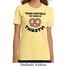 Ladies Funny Shirt Thirsty Pretzels Organic Tee T-Shirt