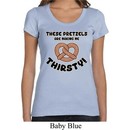 Ladies Funny Shirt Thirsty Pretzels Scoop Neck Tee T-Shirt