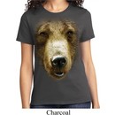 Ladies Grizzly Bear Shirt Big Grizzly Bear Face Tee T-Shirt