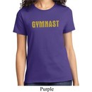 Ladies Gymnastics Shirt Gold Shimmer Gymnast Tee T-Shirt
