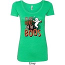 Ladies Halloween Tee I'm Here for the Boos Scoop Neck