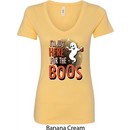 Ladies Halloween Tee I'm Here for the Boos V-neck