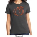 Ladies Halloween Tee Pumpkin Sketch T-shirt