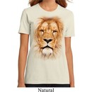 Ladies Lion Shirt Big Lion Face Organic T-Shirt