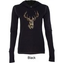Ladies Mossy Oak Camo Deer Tri Blend Hoodie Shirt