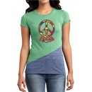 Ladies Peace Shirt Funky Peace Tri Blend Crewneck Tee T-Shirt