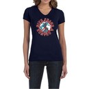 Ladies Peace Shirt Give Peace a Chance V-neck Tee T-Shirt