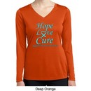 Ladies Prostate Cancer Hope Love Cure Dry Wicking Long Sleeve
