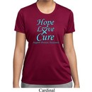 Ladies Prostate Cancer Hope Love Cure Dry Wicking T-shirt