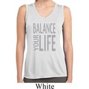 Ladies Shirt Balance Your Life Sleeveless Moisture Wicking Tee T-Shirt