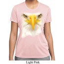 Ladies Shirt Big Bald Eagle Face Moisture Wicking Tee T-Shirt