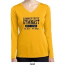 Ladies Shirt Competitive Gymnast Dry Wicking Long Sleeve Tee T-Shirt