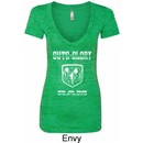 Ladies Shirt Guts and Glory Ram Logo Burnout V-neck Tee T-Shirt