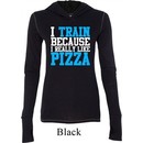 Ladies Shirt I Train For Pizza Tri Blend Hoodie Tee T-Shirt