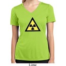 Ladies Shirt Radioactive Triangle Moisture Wicking V-neck T-Shirt