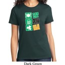 Ladies St Patrick's Day Shirt Eat Drink Be Irish Tee T-Shirt