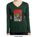 Ladies USA Tee Statue of Liberty Painting Dry Wicking Long Sleeve