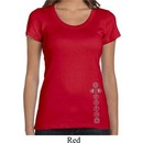 Ladies Yoga Shirt 7 Chakras Bottom Print Scoop Neck Tee T-Shirt
