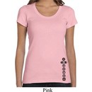 Ladies Yoga Shirt Black 7 Chakras Bottom Print Scoop Neck Tee T-Shirt