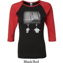 Ladies Yoga Shirt Choices Black/Red Raglan Tee T-Shirt