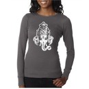Ladies Yoga Shirt Ganesha Head Long Sleeve Thermal Tee T-Shirt