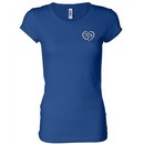 Ladies Yoga Shirt OM Heart Pocket Print Longer Length Tee T-Shirt