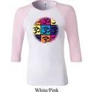 Ladies Yoga Shirt Pop Art Om Raglan Tee T-Shirt