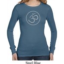 Ladies Yoga Shirt Thin OM Long Sleeve Thermal Tee T-Shirt