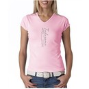 Ladies Yoga T-shirt Tadasana Mountain Pose V-Neck Shirt