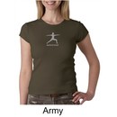 Ladies Yoga T-shirt ? Warrior 2 Pose Meditation Crew Neck Shirt